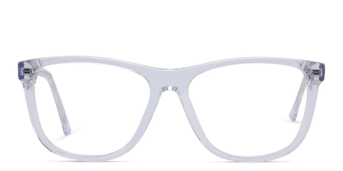 EYE'M Wide Square Eyeglasses in Clear – Product Photo 0