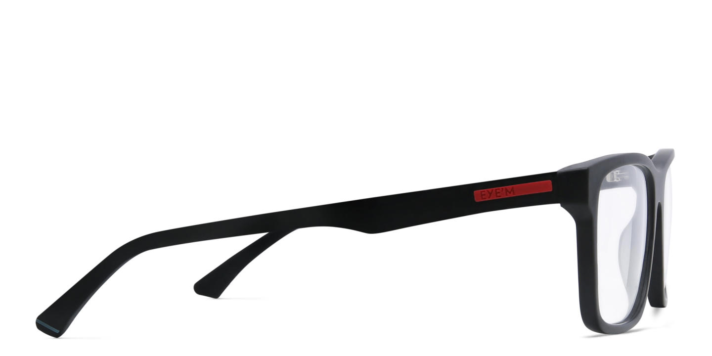 EYE'M Rectangle Eyeglasses in Black – Product Photo 3