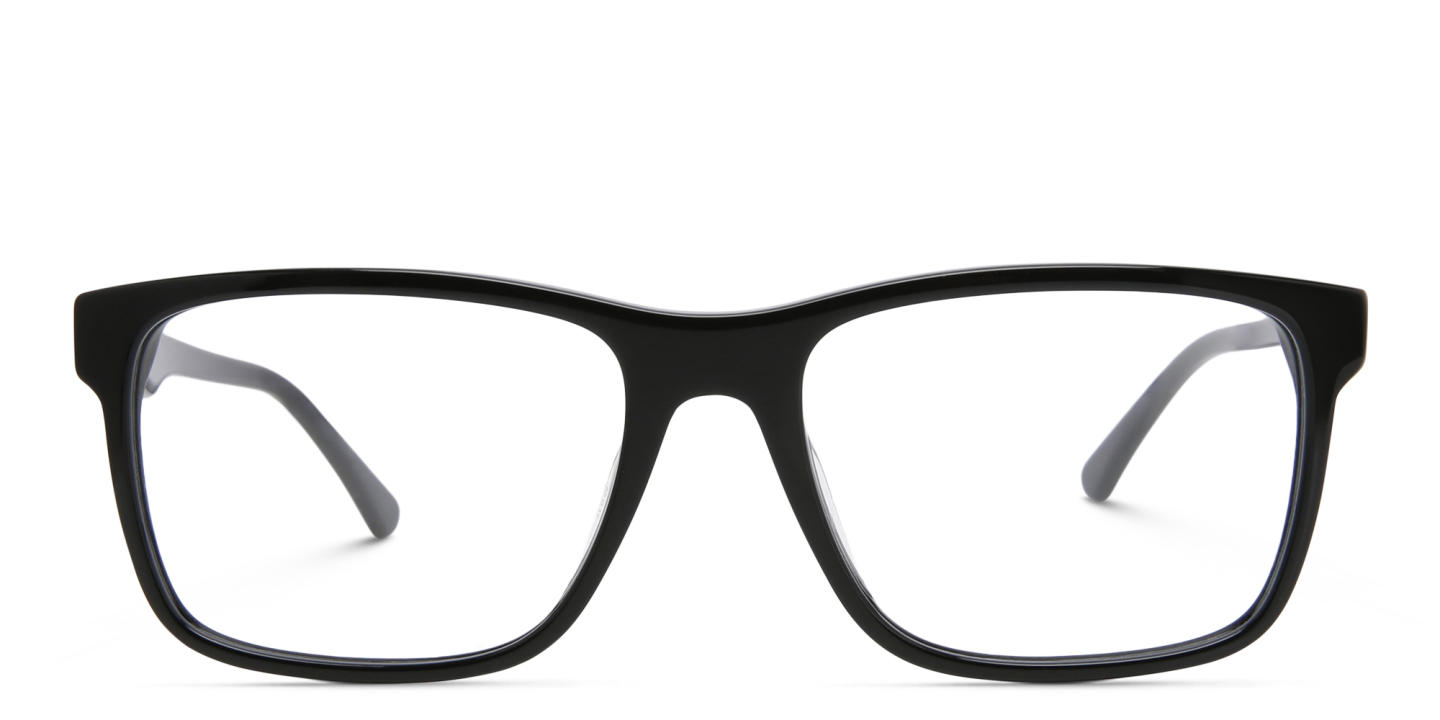 EYE'M Rectangle Eyeglasses in Shiny Black – Product Photo 0