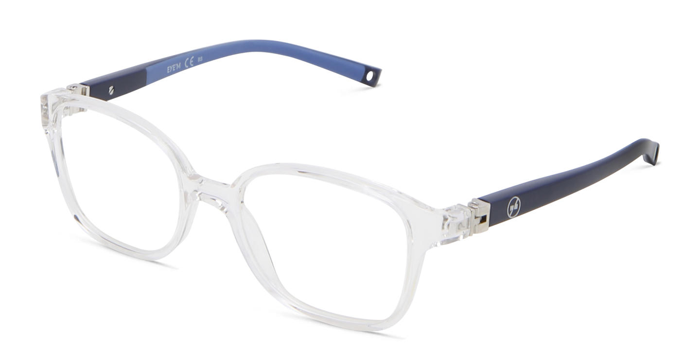 EYE'M Kids Rectangle Eyeglasses in Clear – Product Photo 1