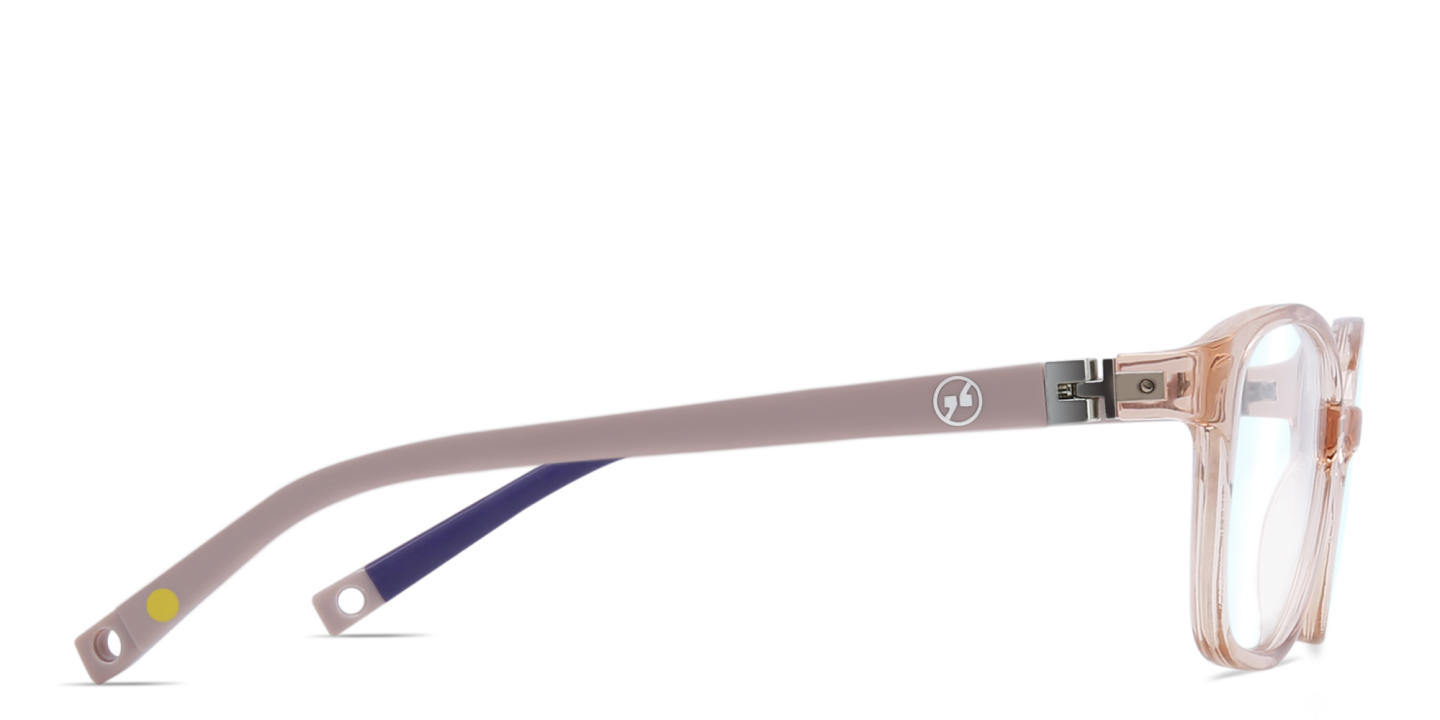 EYE'M Kids Rectangle Eyeglasses in Nude – Product Photo 2