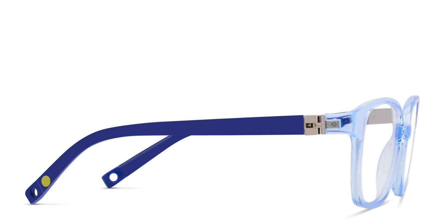 EYE'M Kids Rectangle Eyeglasses in Light Blue – Product Photo 2