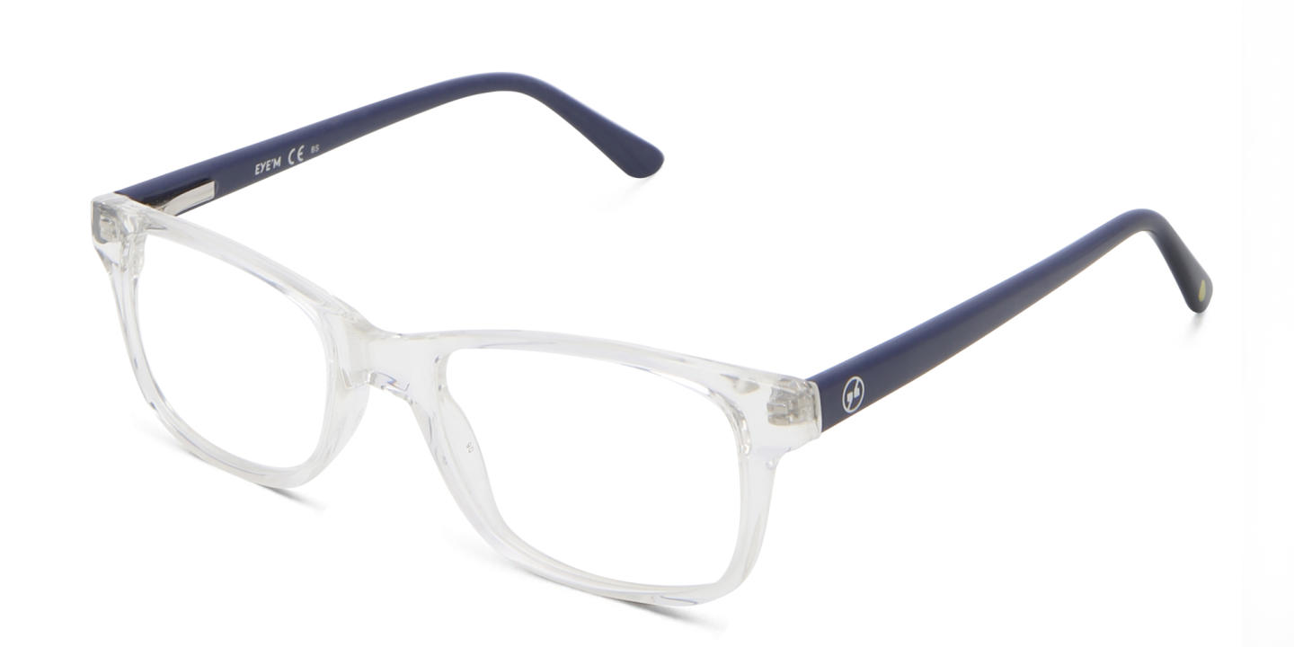 EYE'M Kids Rectangle Eyeglasses in Clear – Product Photo 1