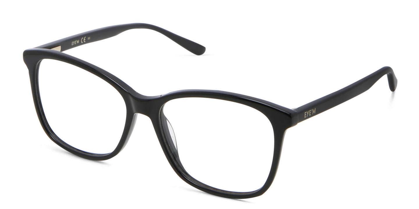 EYE'M Kids Square Eyeglasses in Black – Product Photo 1