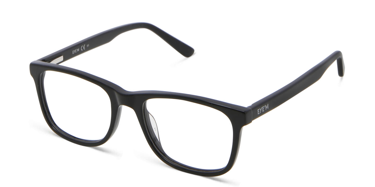 EYE'M Kids Rectangle Eyeglasses in Black – Product Photo 1