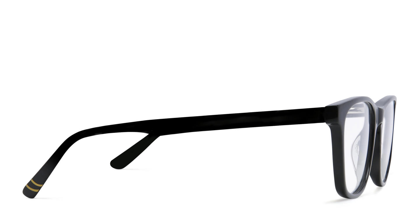 EYE'M Kids Rectangle Eyeglasses in Black – Product Photo 2