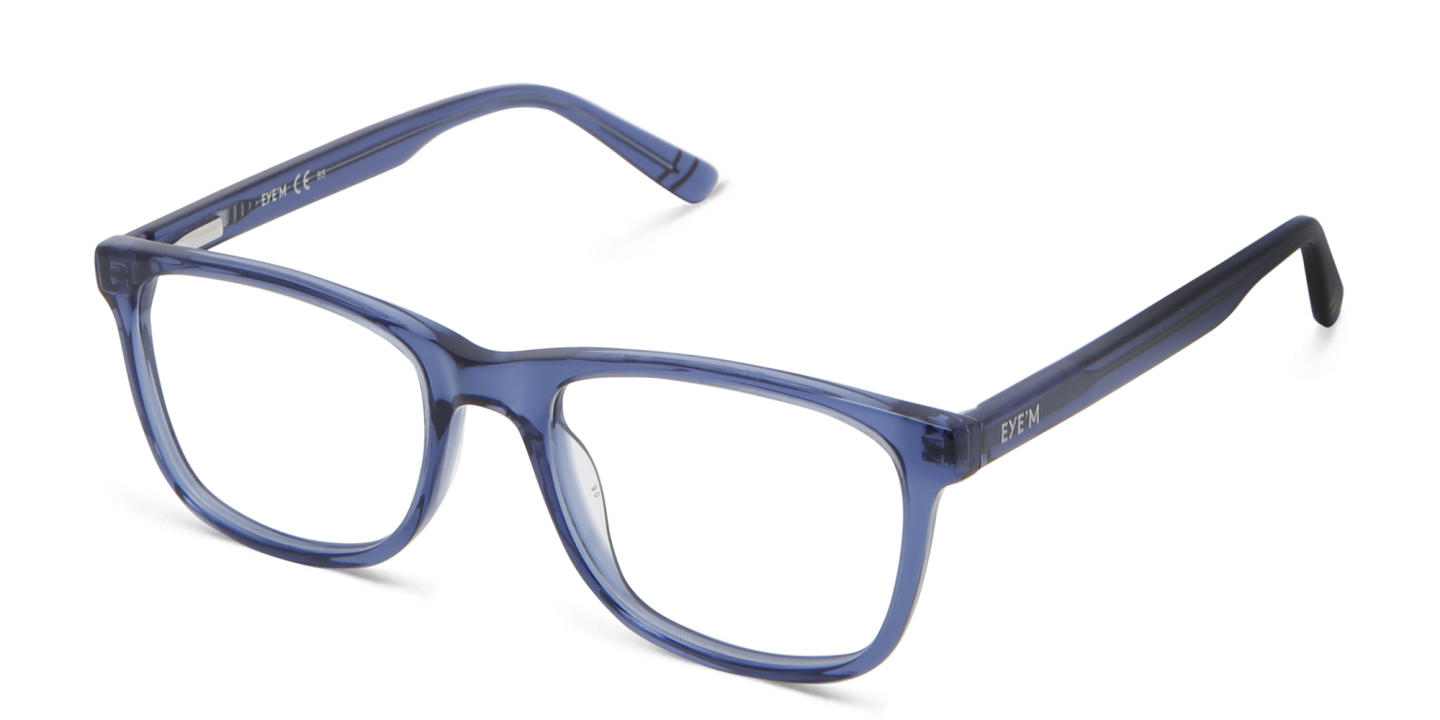 EYE'M Kids Rectangle Eyeglasses in Blue – Product Photo 1