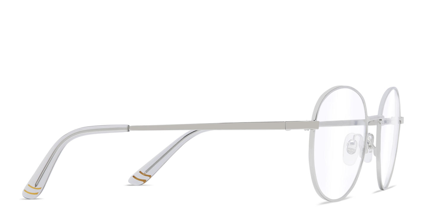 EYE'M Kids Round Eyeglasses in Silver – Product Photo 2