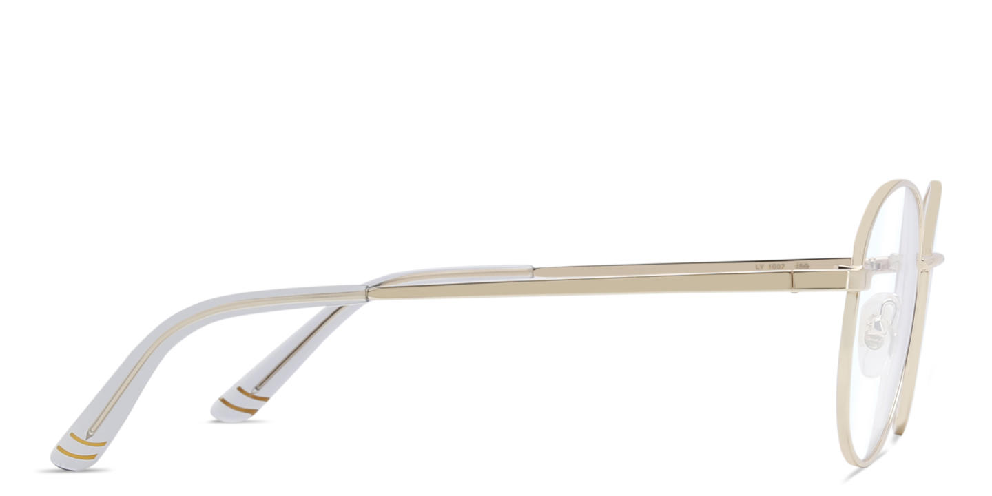 EYE'M Kids Round Eyeglasses in Gold – Product Photo 2