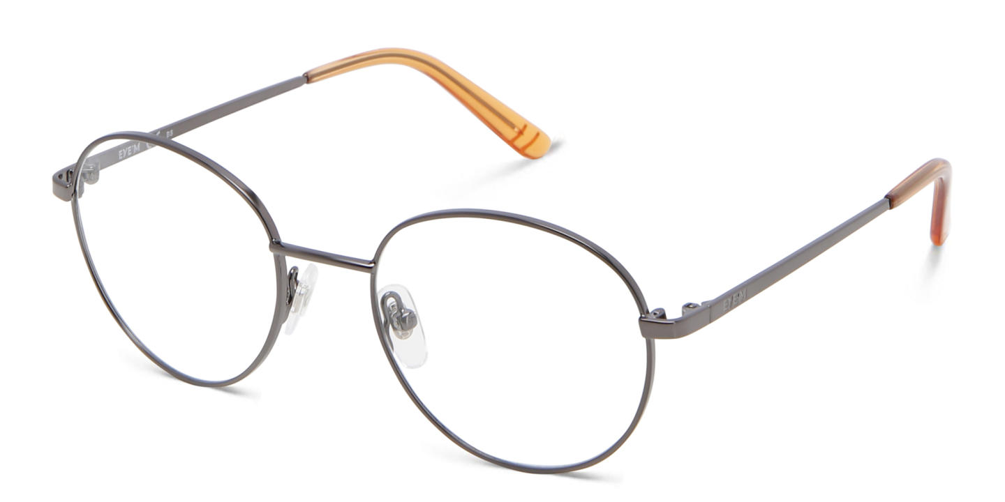 EYE'M Kids Round Eyeglasses in Grey – Product Photo 1