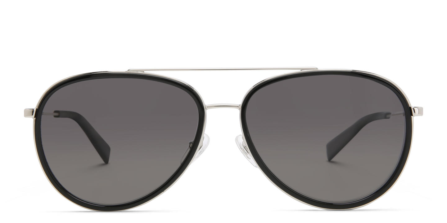 Shop EYE'M Unisex Aviator Sunglasses in Black online.