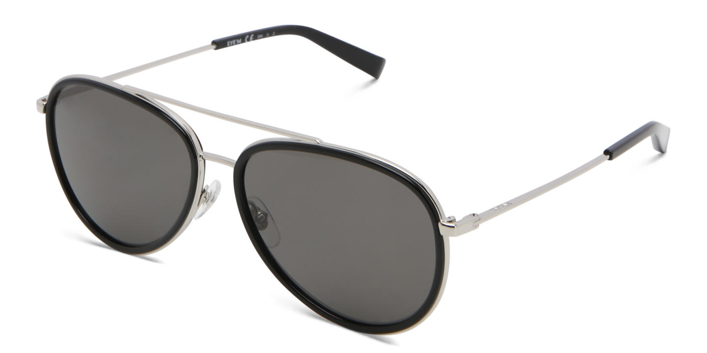 Shop EYE'M Unisex Aviator Sunglasses in Black online.