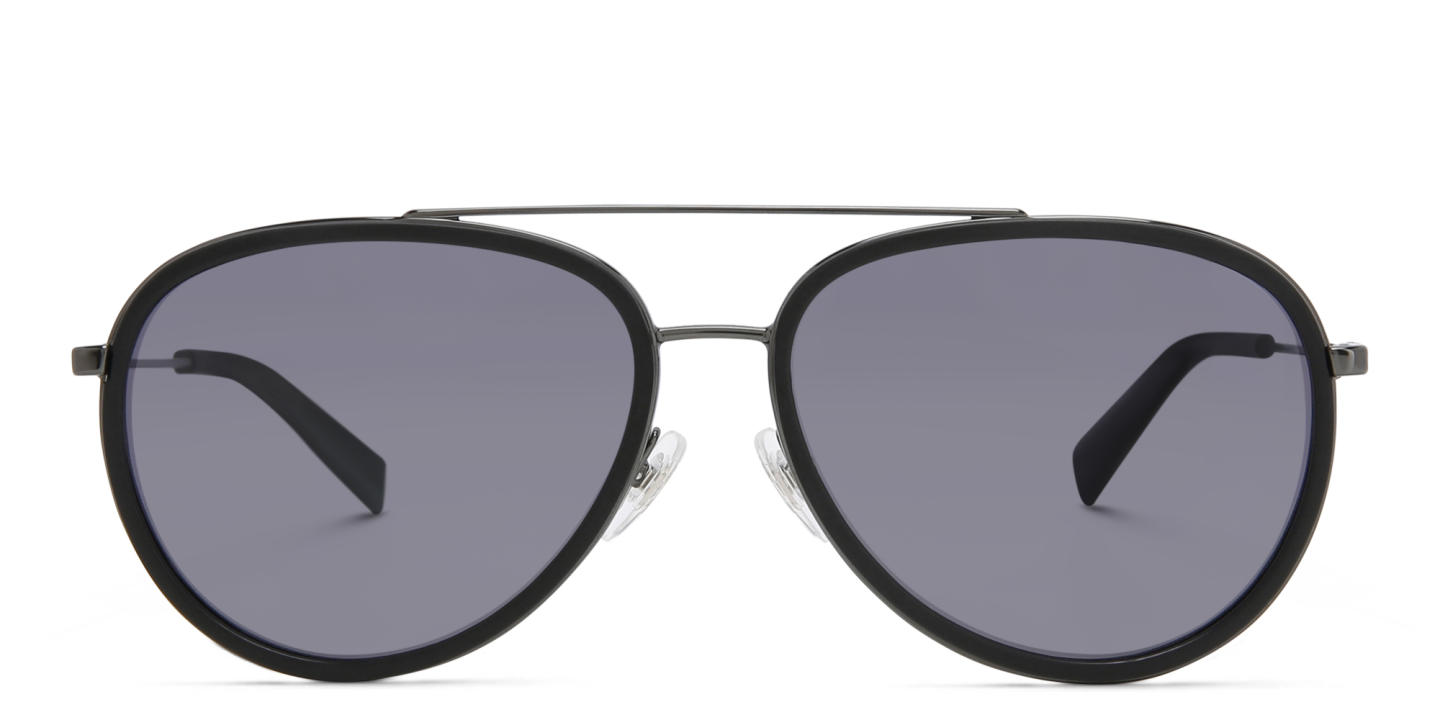 Shop EYE'M Unisex Aviator Sunglasses in Black Grey online.