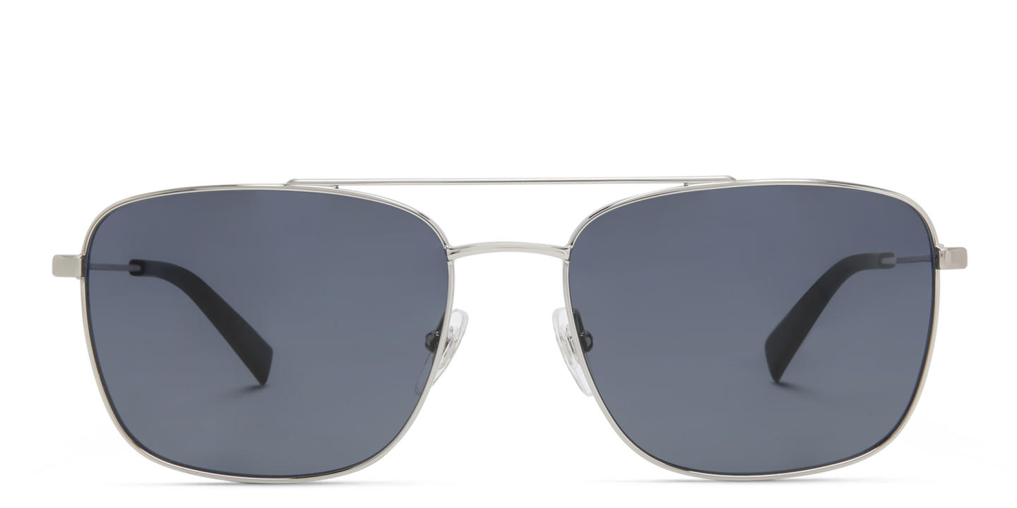 Shop EYE'M Unisex Square Sunglasses in Silver online.