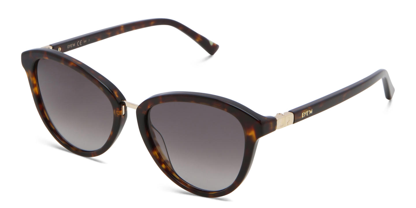 EYE'M Cat Eye Sunglasses in Havana – Product Photo 2