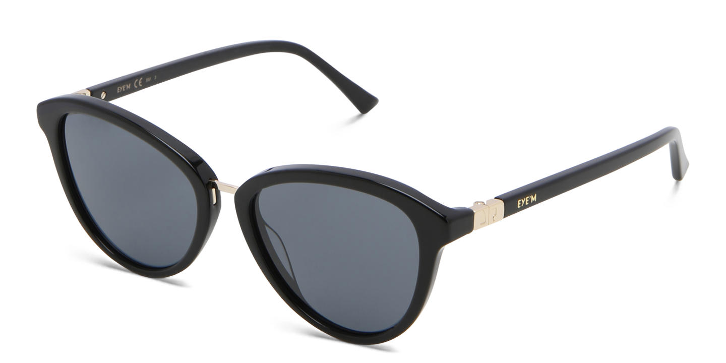 EYE'M Cat Eye Sunglasses in Black – Product Photo 2