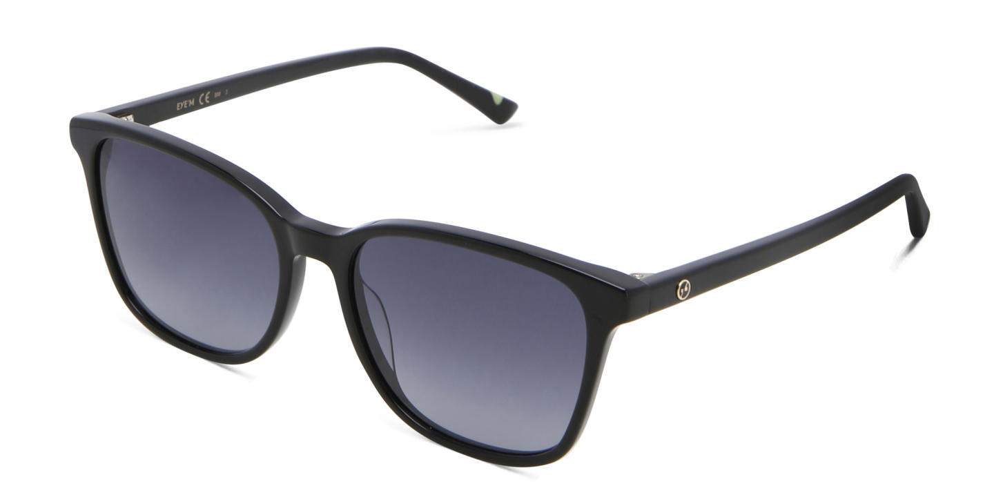 EYE'M Square Sunglasses in Black – Product Photo 2