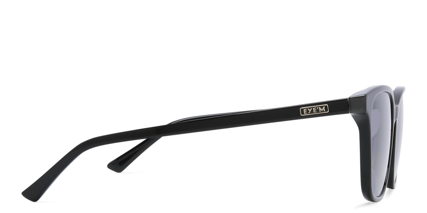 EYE'M Square Sunglasses in Black – Product Photo 3