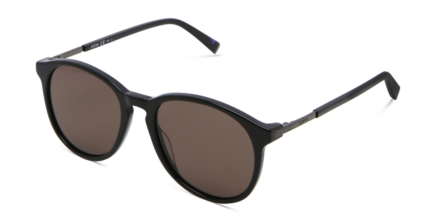 EYE'M Aviator Sunglasses in Black – Product Photo 2