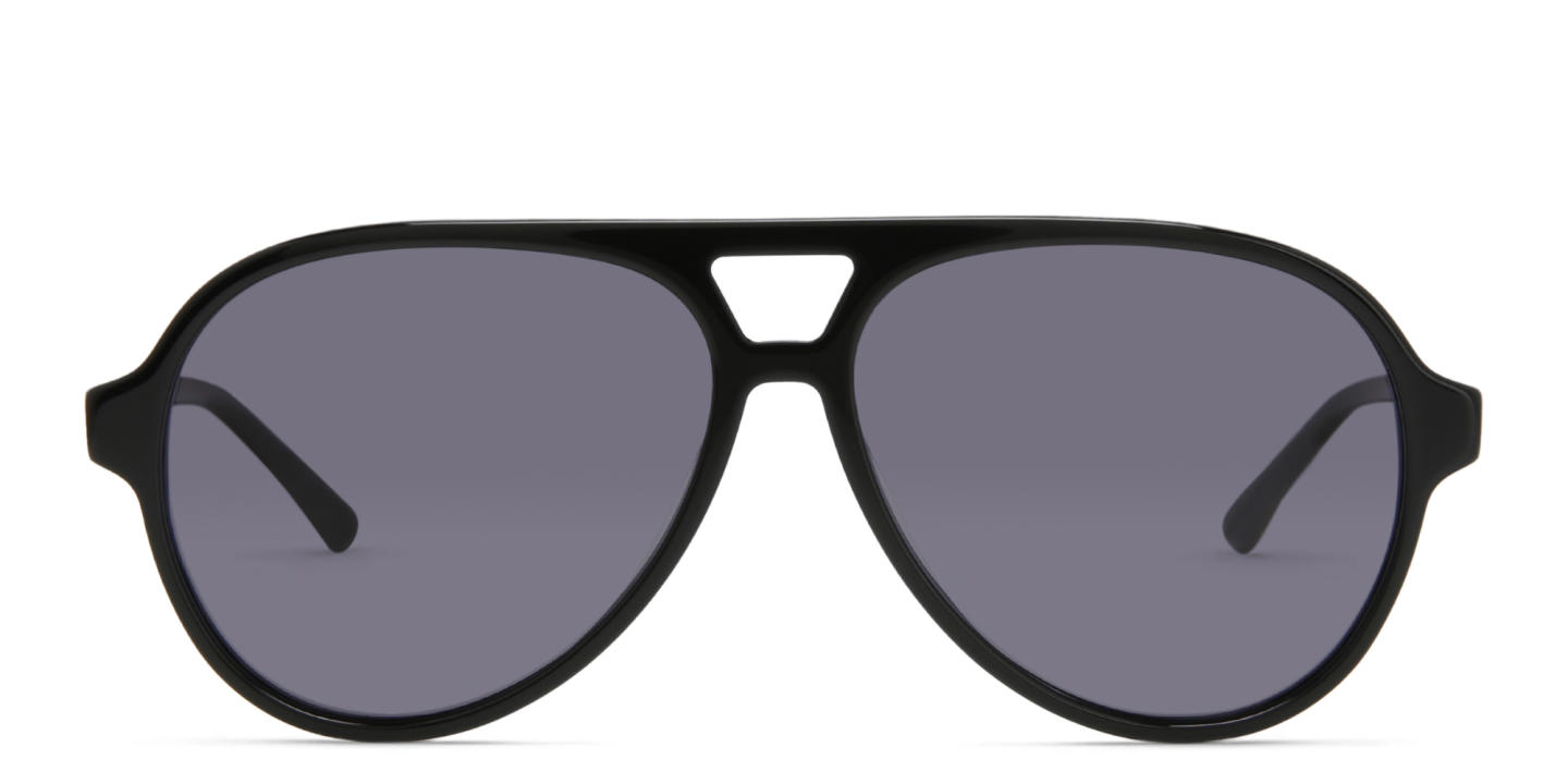 Shop EYE'M Aviator Sunglasses in Shiny Black online.