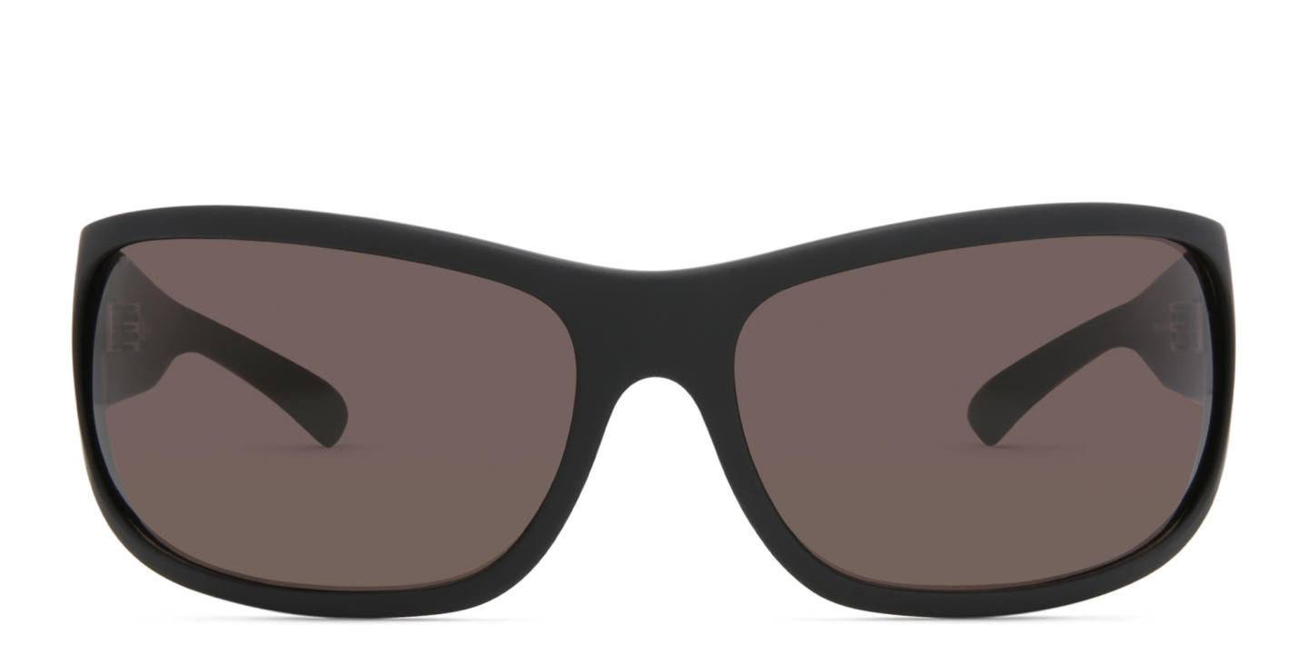 EYE'M Wide Rectangle Sunglasses in Black – Product Photo 0