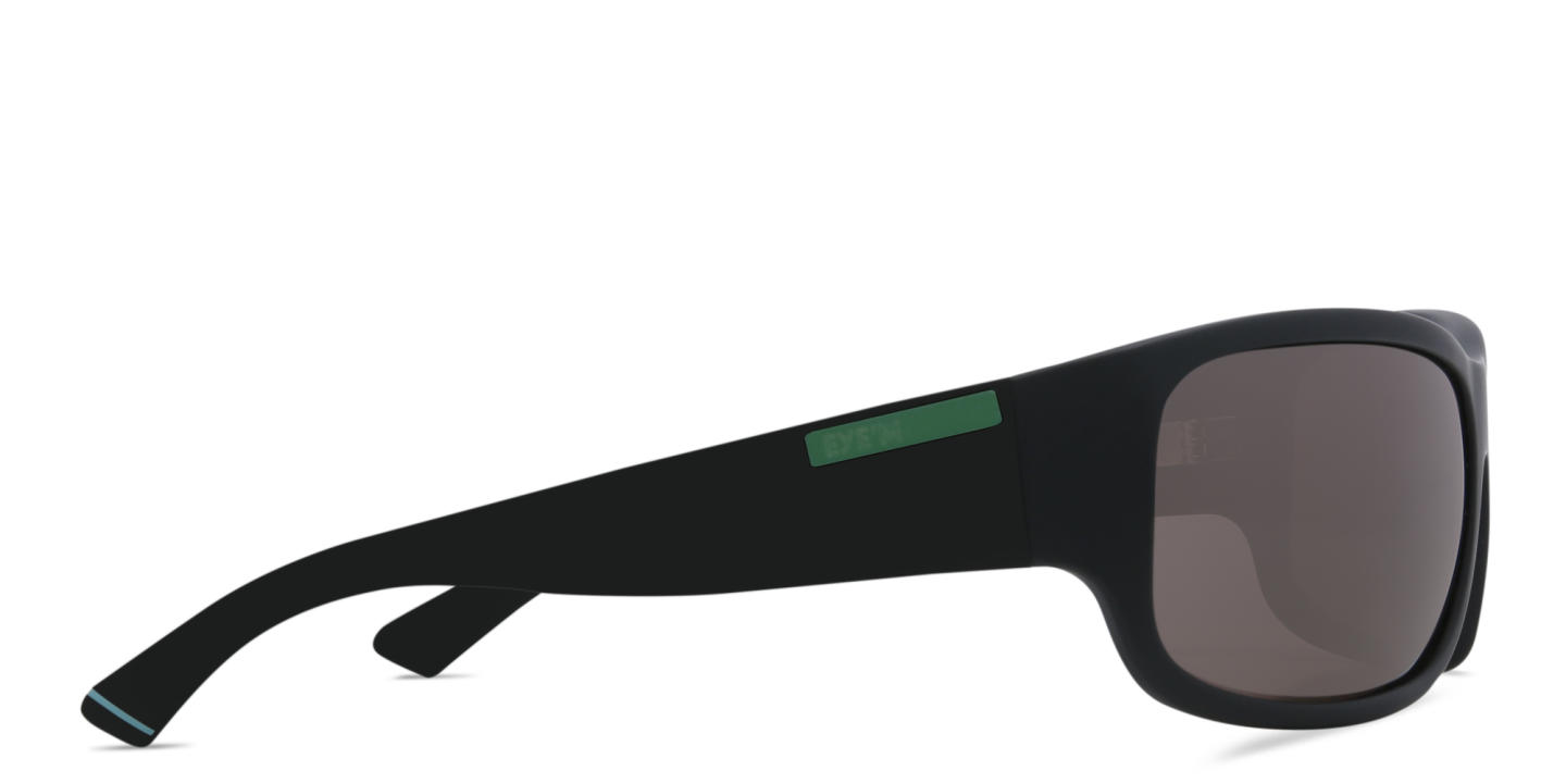 EYE'M Wide Rectangle Sunglasses in Black – Product Photo 2