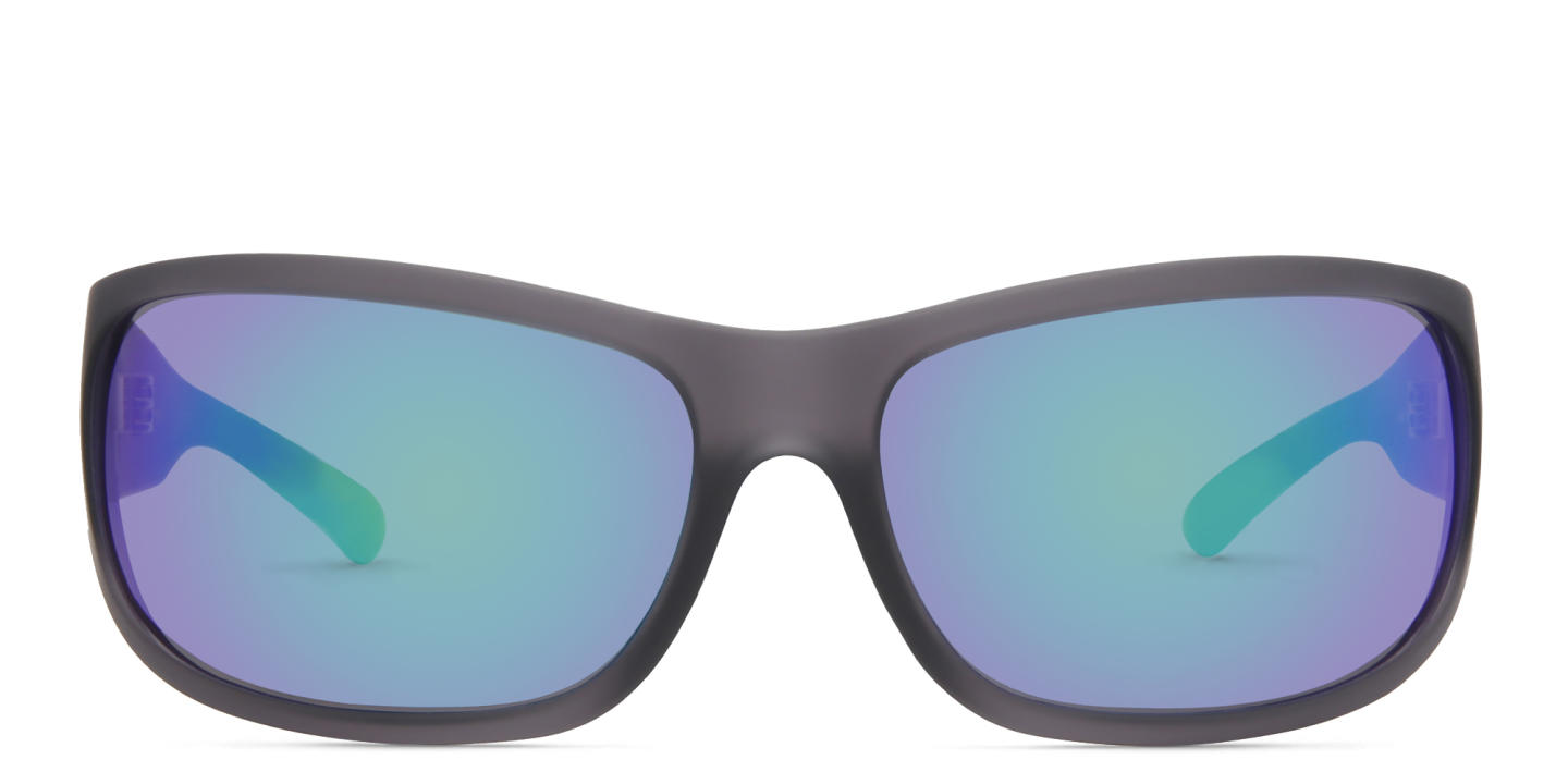 EYE'M Wide Rectangle Sunglasses in Grey – Product Photo 0