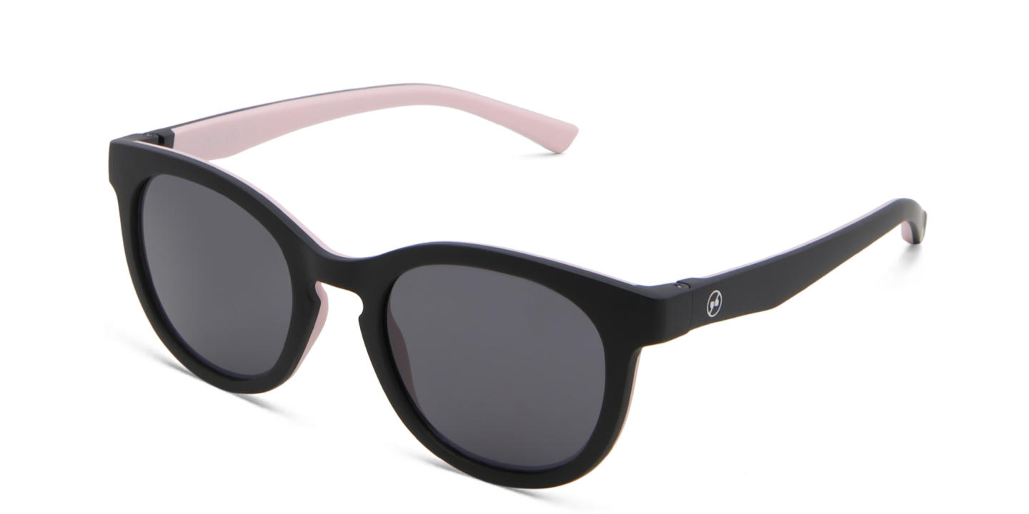 EYE'M Kids Round Sunglasses in Black – Product Photo 1