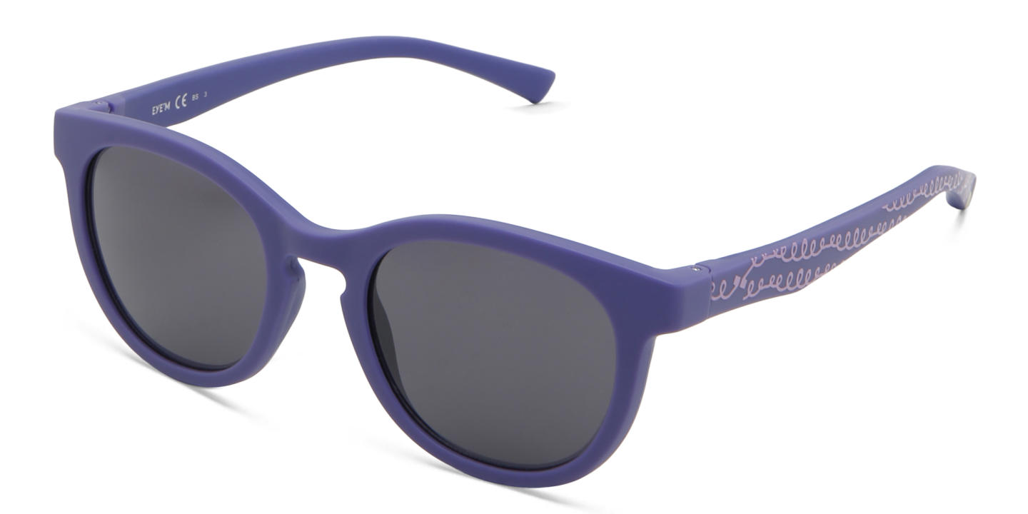 EYE'M Kids Round Sunglasses in Purple – Product Photo 1