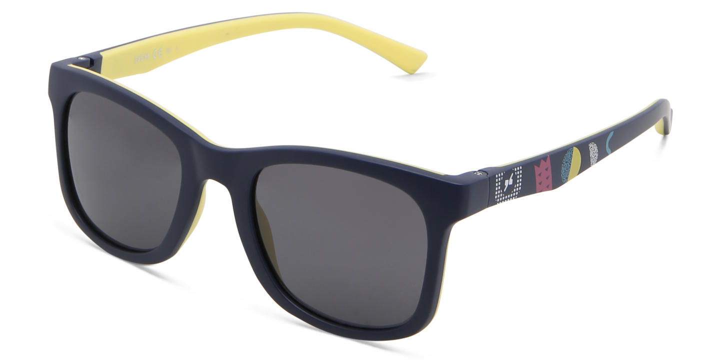 EYE'M Kids Square Sunglasses in Blue – Product Photo 1