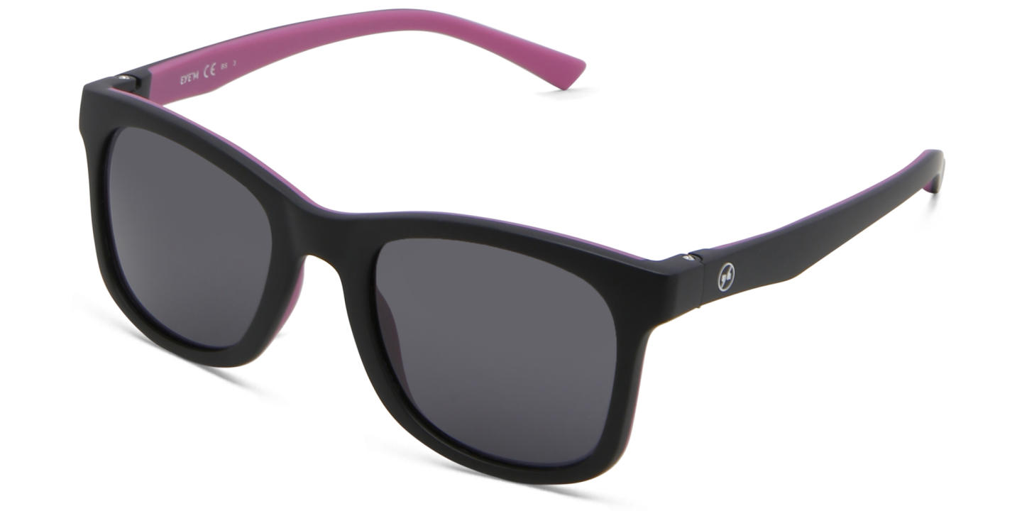 EYE'M Kids Square Sunglasses in Black – Product Photo 1