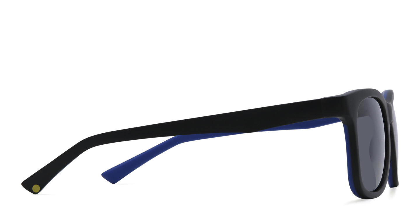 EYE'M Kids Square Sunglasses in Black & Blue – Product Photo 2