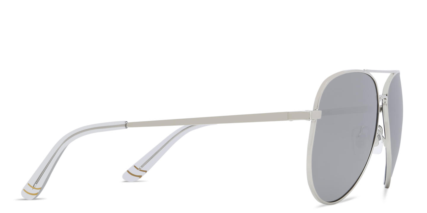 Shop EYE'M Kids Aviator Sunglasses in Silver online.