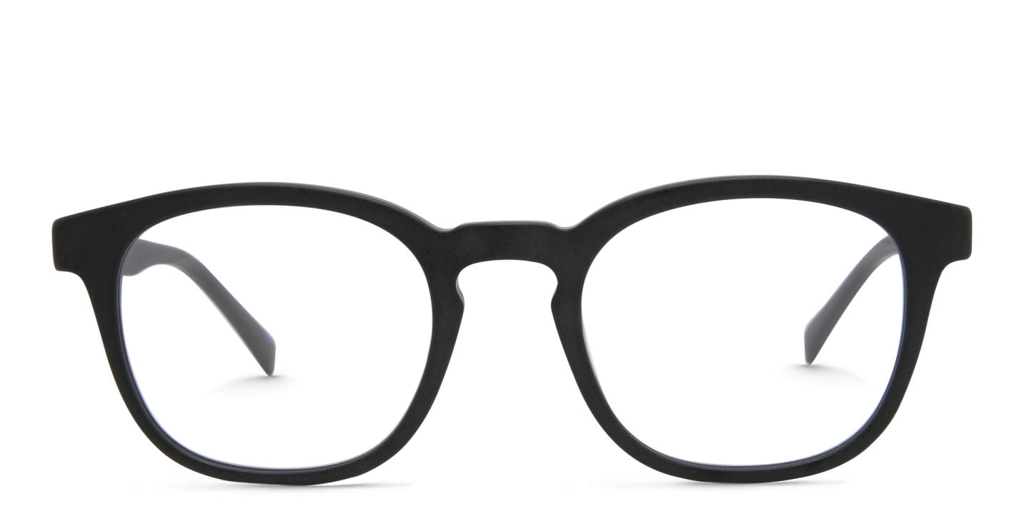 EYE'M Square Eyeglasses in Black – Product Photo 0