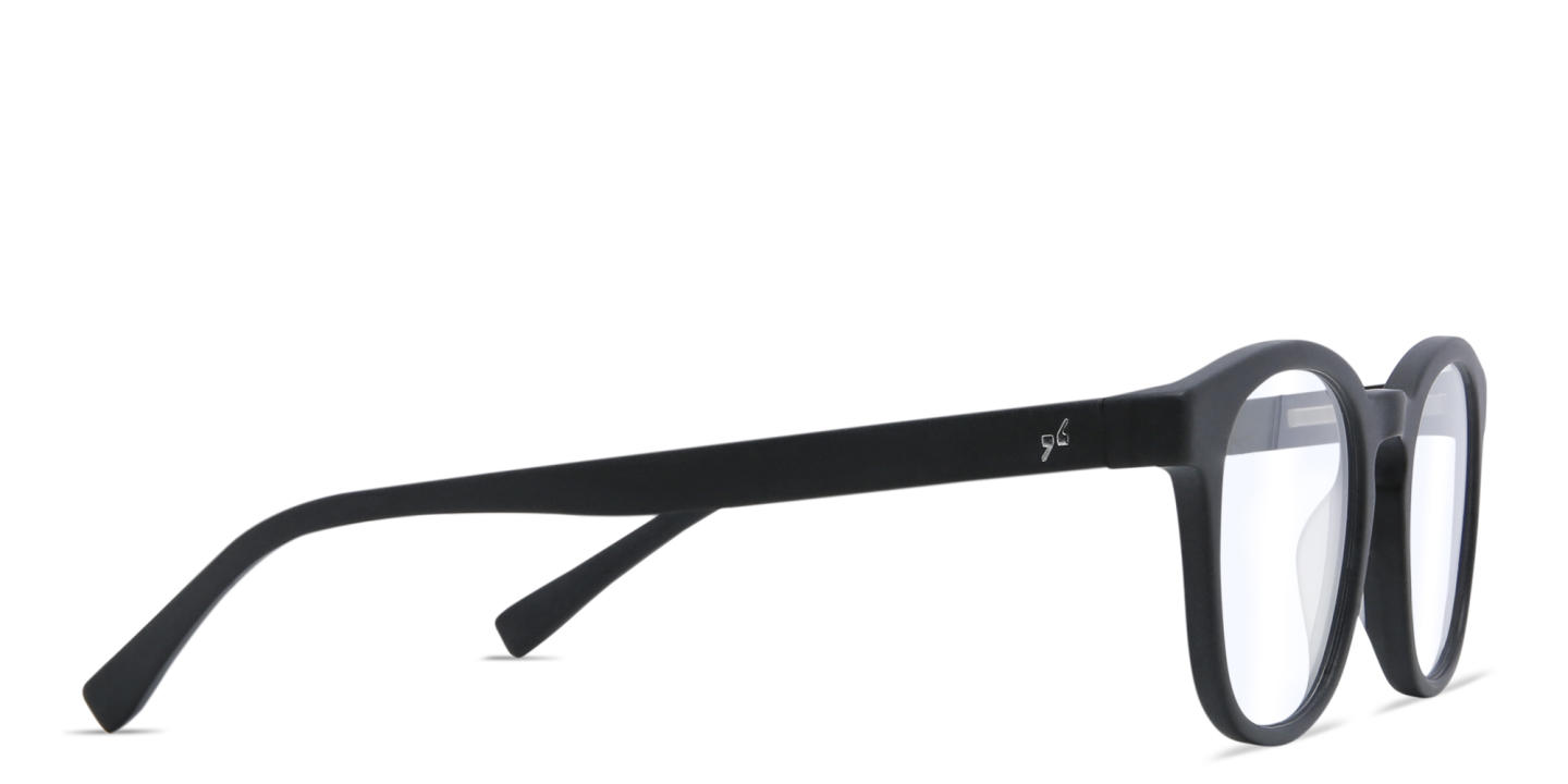 EYE'M Square Eyeglasses in Black – Product Photo 3