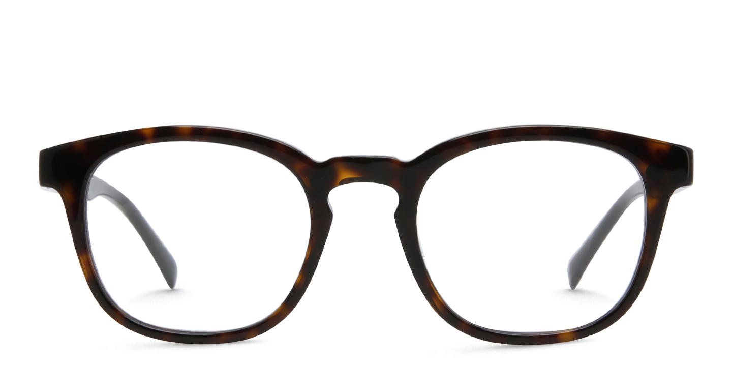 EYE'M Square Eyeglasses in Havana – Product Photo 0