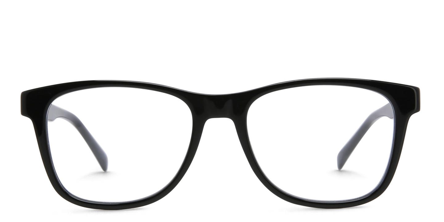 Shop EYE'M Square Eyeglasses in Black online.