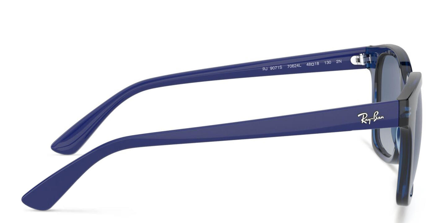 Ray-Ban Junior Kids Square Sunglasses in Transparent Blue – Product Photo 2