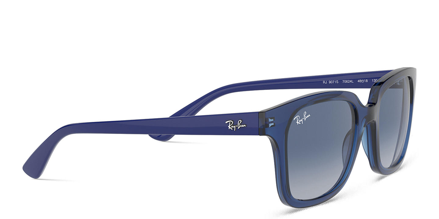 Ray-Ban Junior Kids Square Sunglasses in Transparent Blue – Product Photo 3