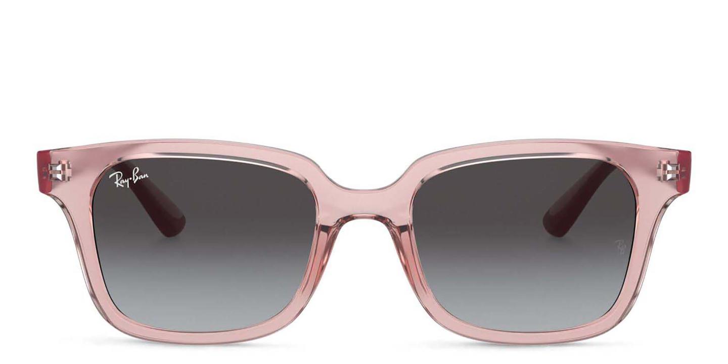 Ray-Ban Junior Kids Square Sunglasses in Transparent Pink – Product Photo 0