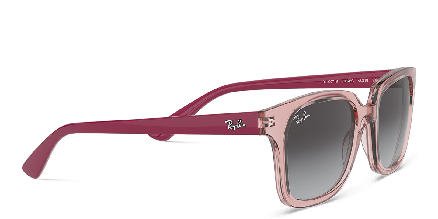 Ray-Ban Junior Kids Square Sunglasses in Transparent Pink – Product Photo 3