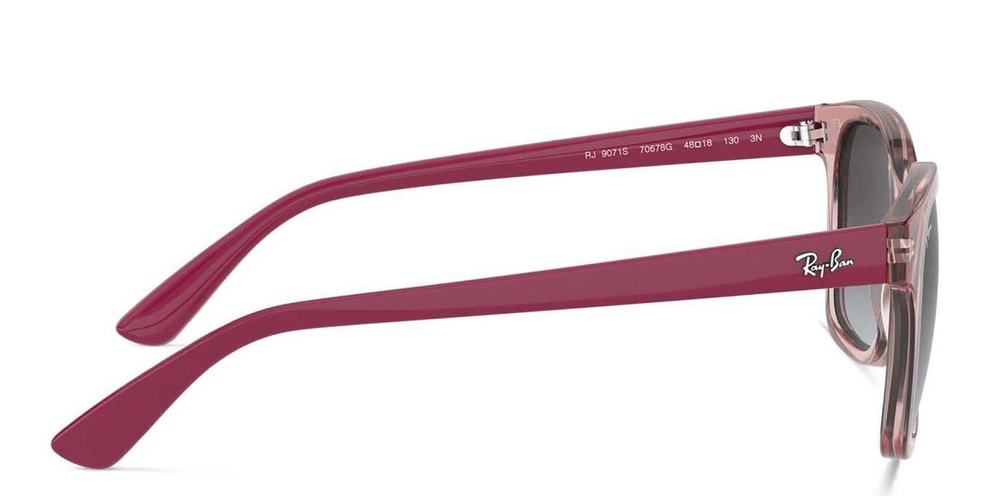 Ray-Ban Junior Kids Square Sunglasses in Transparent Pink – Product Photo 2