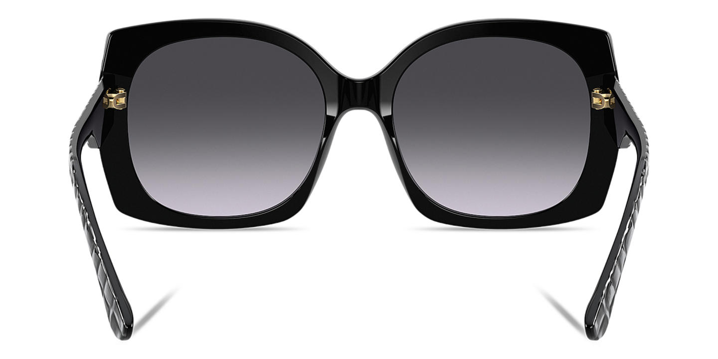 Dolce & Gabbana Wide Square Sunglasses in Black Texture Cocco – Product Photo 3