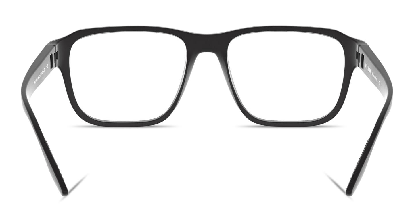 Prada Linea Rossa Rectangle Eyeglasses in Rubber Black – Product Photo 3