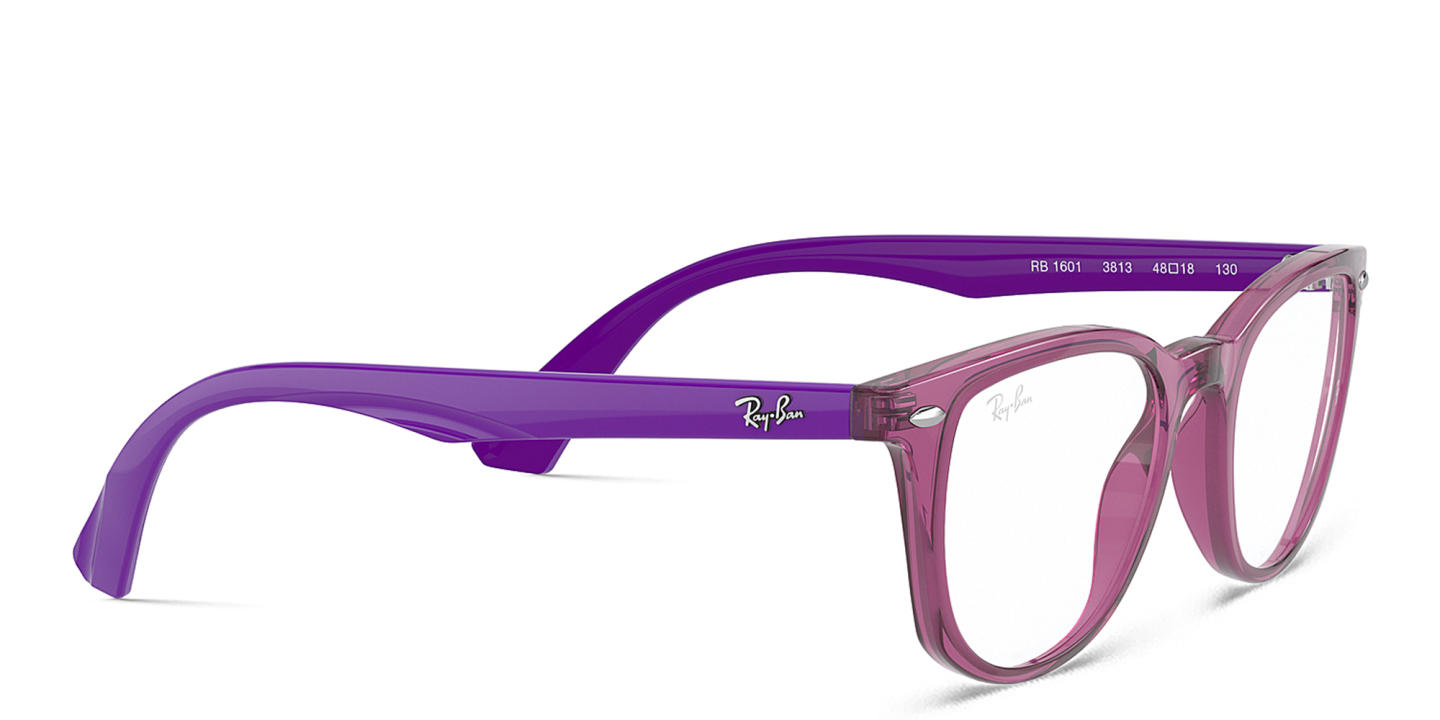 Ray-Ban Junior Kids Square Eyeglasses in Purple – Product Photo 3