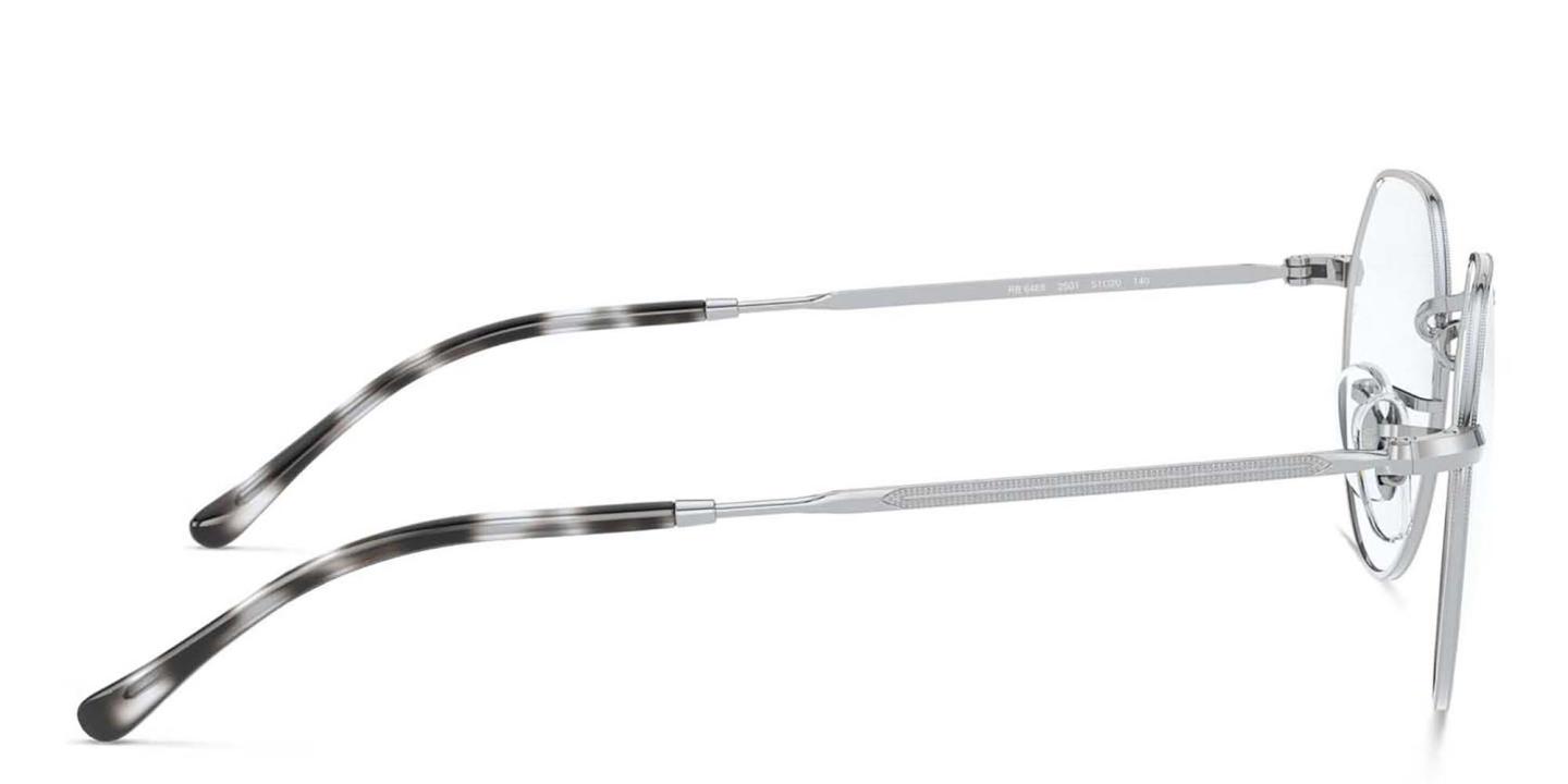 Shop Ray-Ban JACK Irregular Eyeglasses in Silver online.