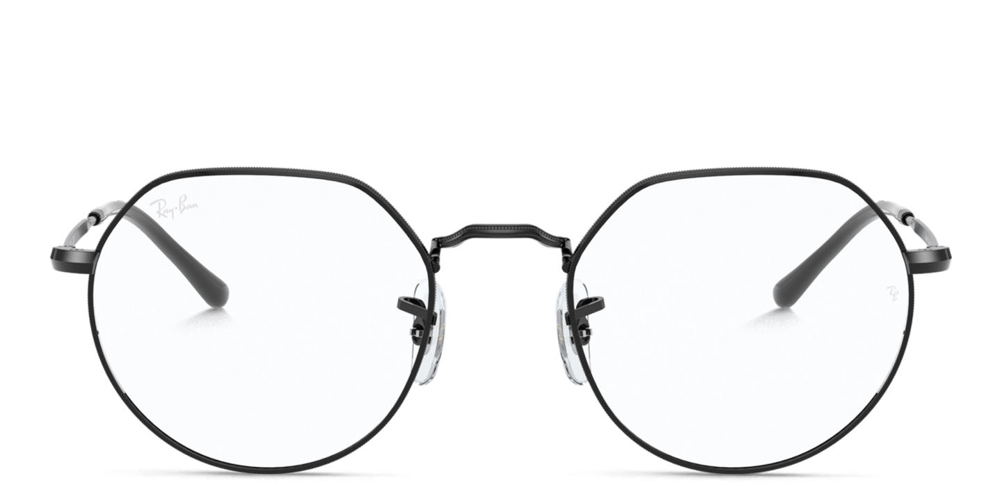Shop Ray-Ban JACK Irregular Eyeglasses in Black online.
