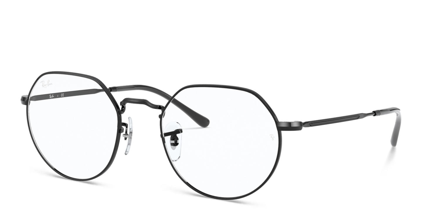 Shop Ray-Ban JACK Irregular Eyeglasses in Black online.