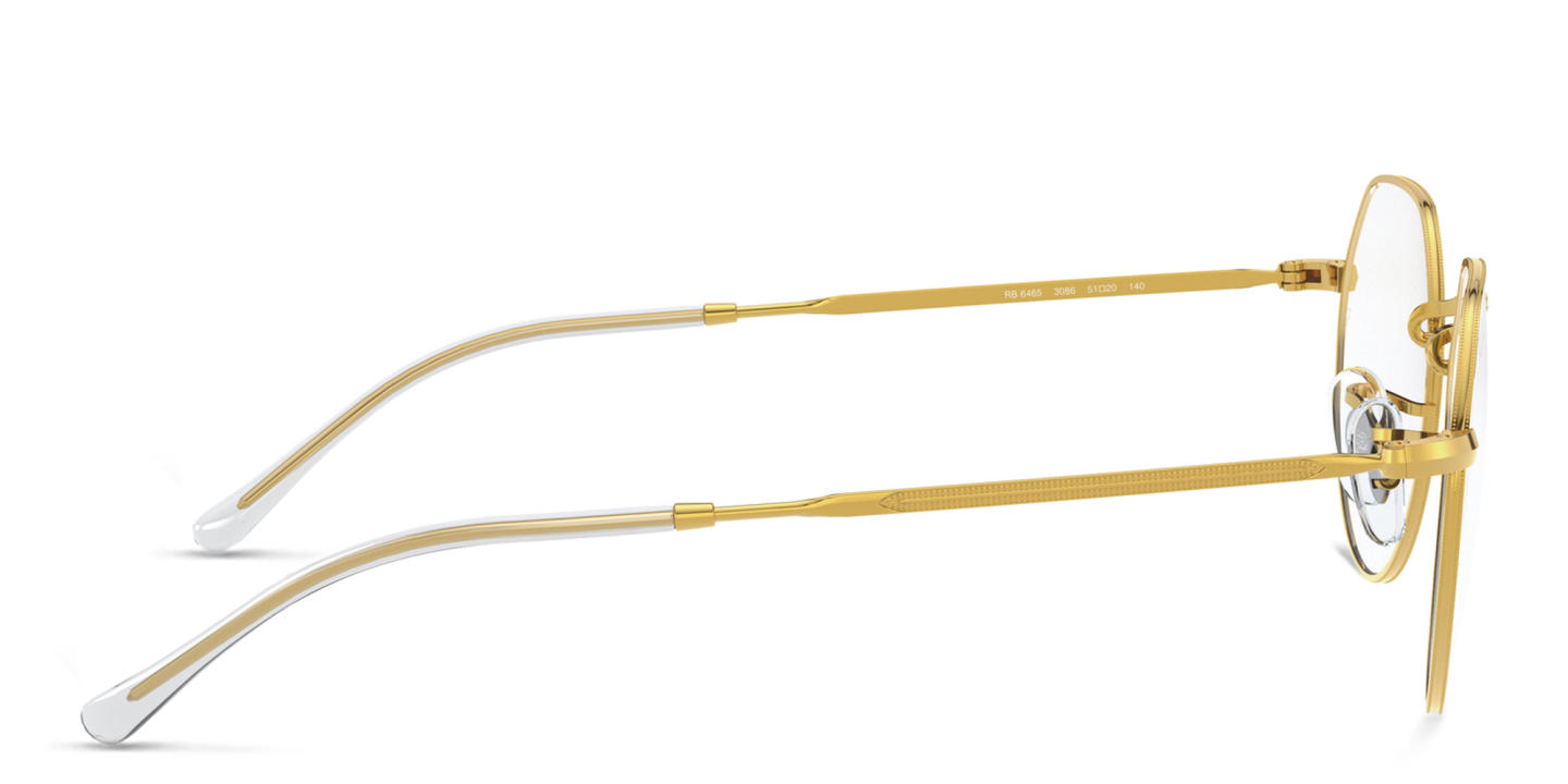 Shop Ray-Ban JACK Irregular Eyeglasses in Gold online.