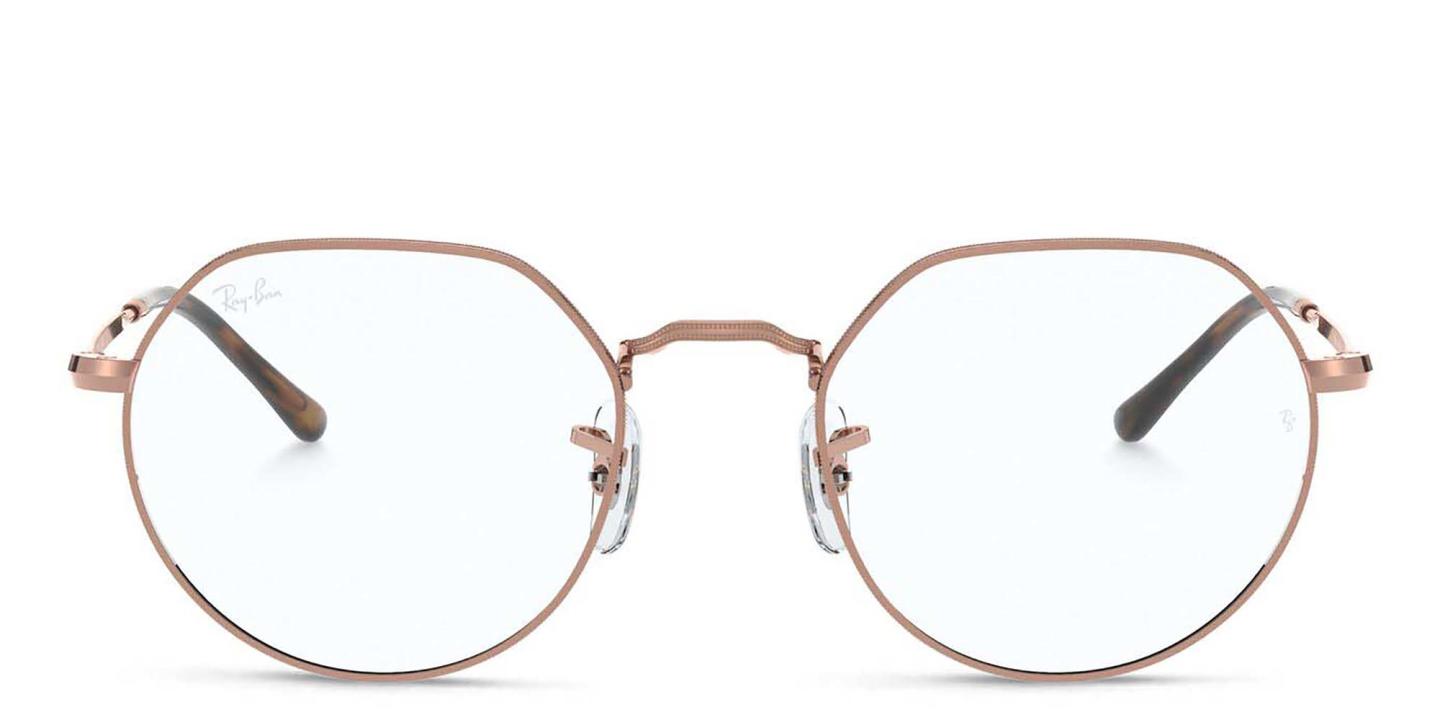 Shop Ray-Ban Jack Unisex Irregular Eyeglasses in Copper online.